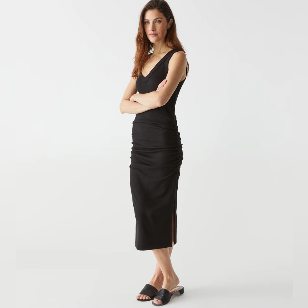 Michael Stars “Lori” Black Midi Dress
